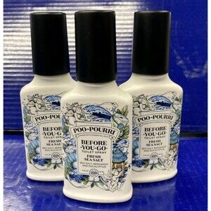 3X  Poo-Pourri Before-You-Go Toilet Spray, Fresh Sea Salt, 4 Fl Oz - Sea Salt B8